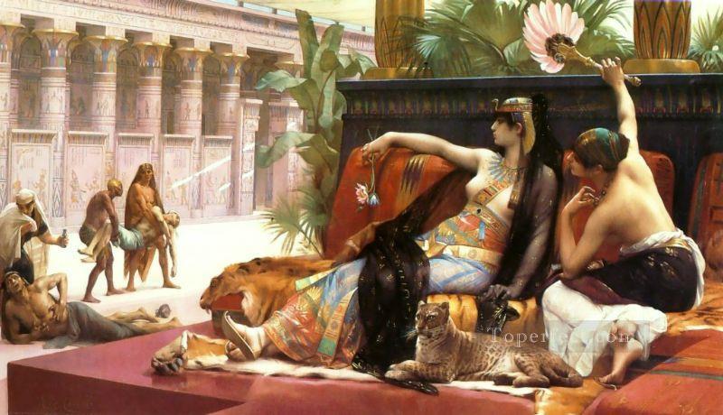 Cleopatra Testing Poisons on Condemned Prisoners Alexandre Cabanel nude Oil Paintings